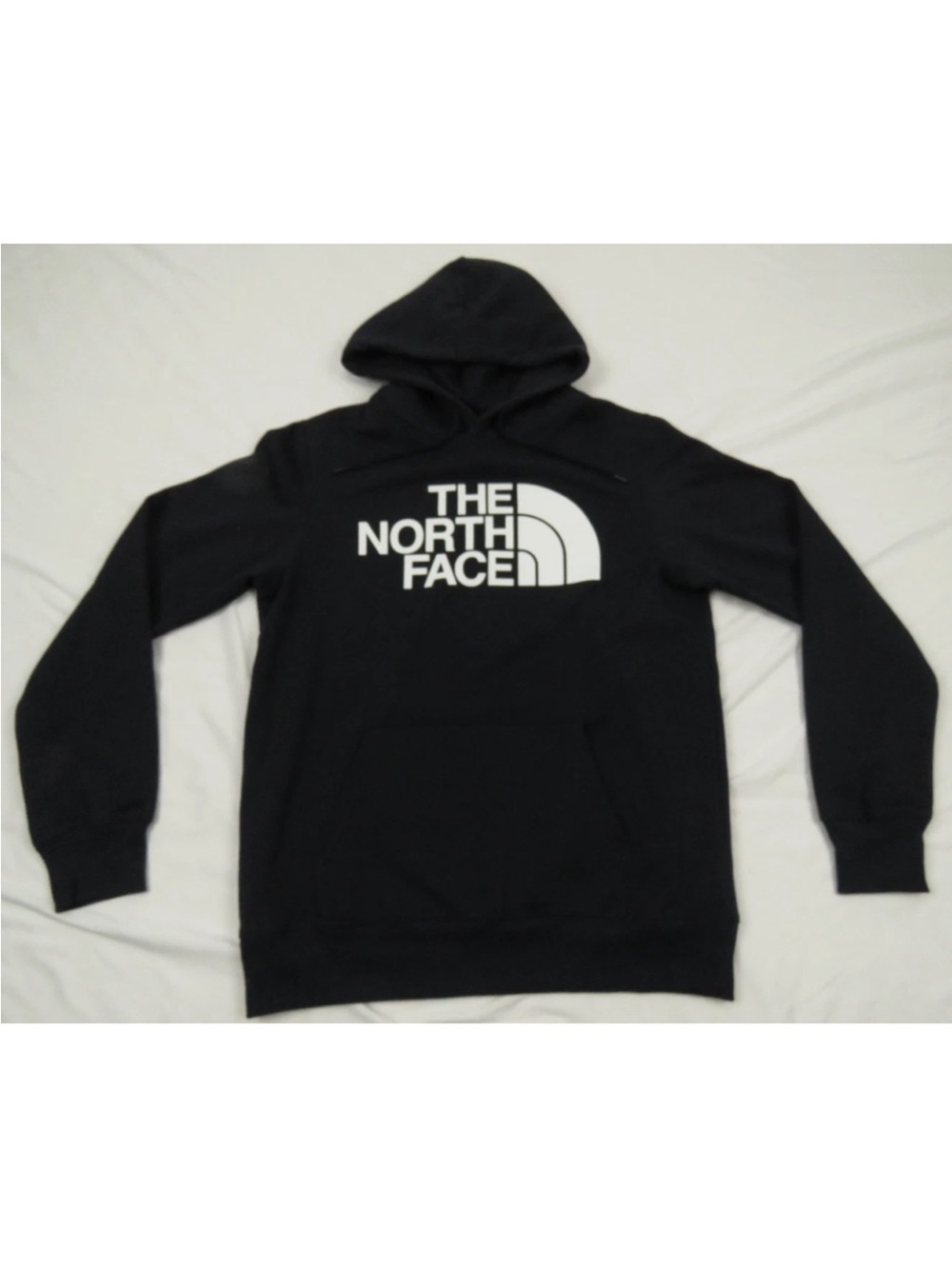 The North Face TNF Spell Out Dome Black Hooded Pullover Sweatshirt Jacket M